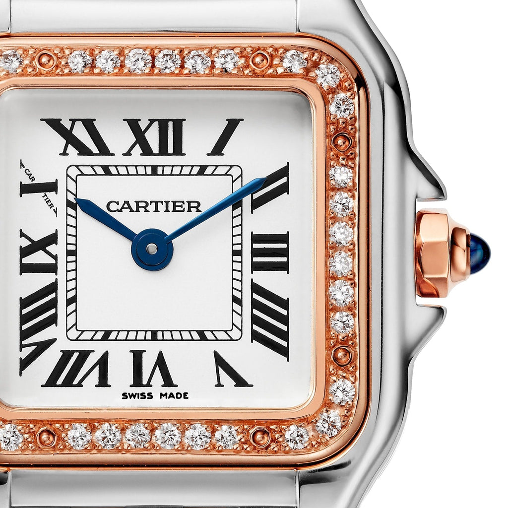 Panthère de Cartier Small Model | 22mm, Two-Tone Steel & 18K Rose Gold, Silver Dial