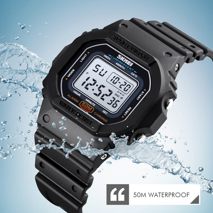 skmei-1608-multi-function-student-electronic-watch-waterproof-timing-silicone-sports-watchblack