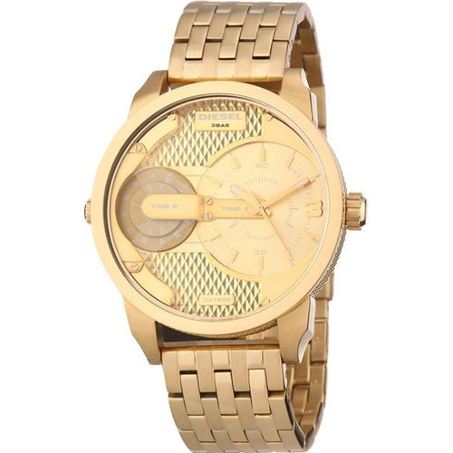 Diesel DZ7306 Mini Daddy Chronograph Men's Watch – Gold Dial & Gold Stainless Steel Strap