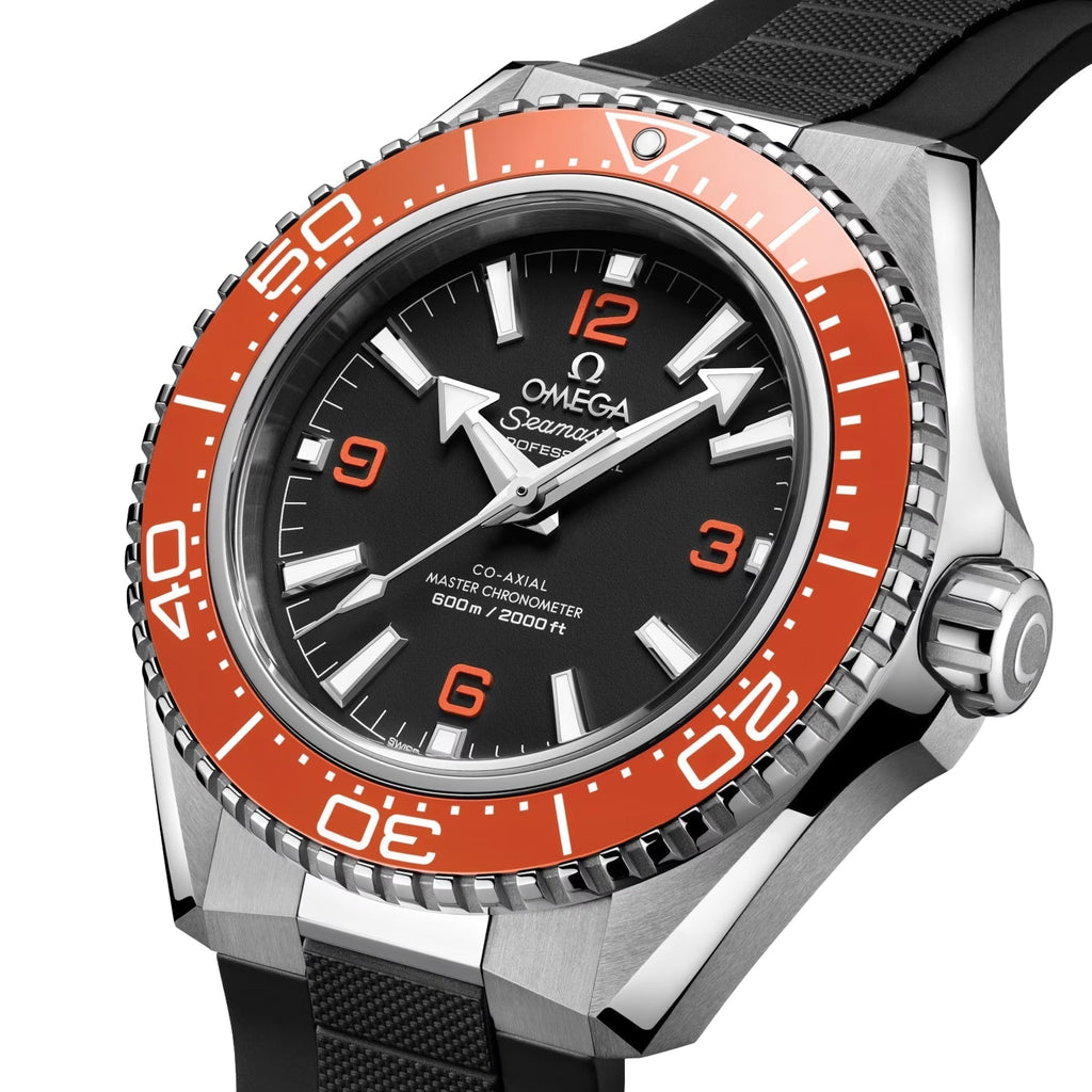 OMEGA Seamaster Planet Ocean 600M 42mm - Black and Orange on Black Rubber Strap